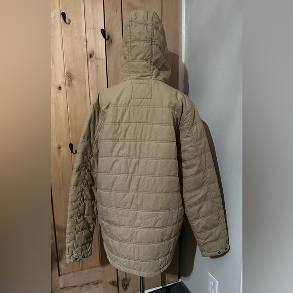 Old Navy Tan Hooded Puffer Jacket Men’s Large - Picture 5 of 9